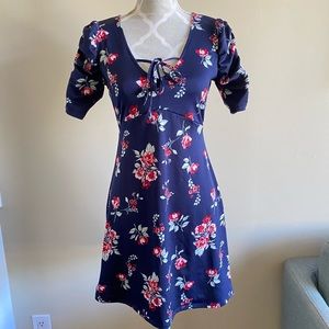 Bluenotes Floral Blue Womens mini dress